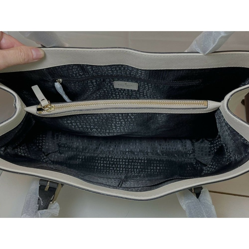 NWT Kate Spade - Cove Street Colorblock Airel - Shoulder Bag-Ostrich Egg/Black - Picture 10 of 10